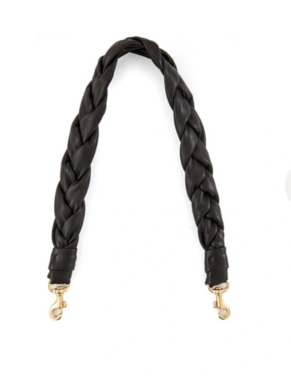 Clare V. Midi Sac in Black Leather with Braided Shoulder Strap - Picture 3 of 16
